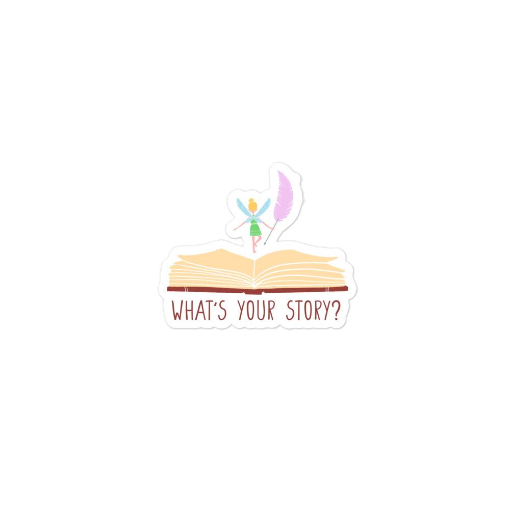 "What's your story?" Sticker