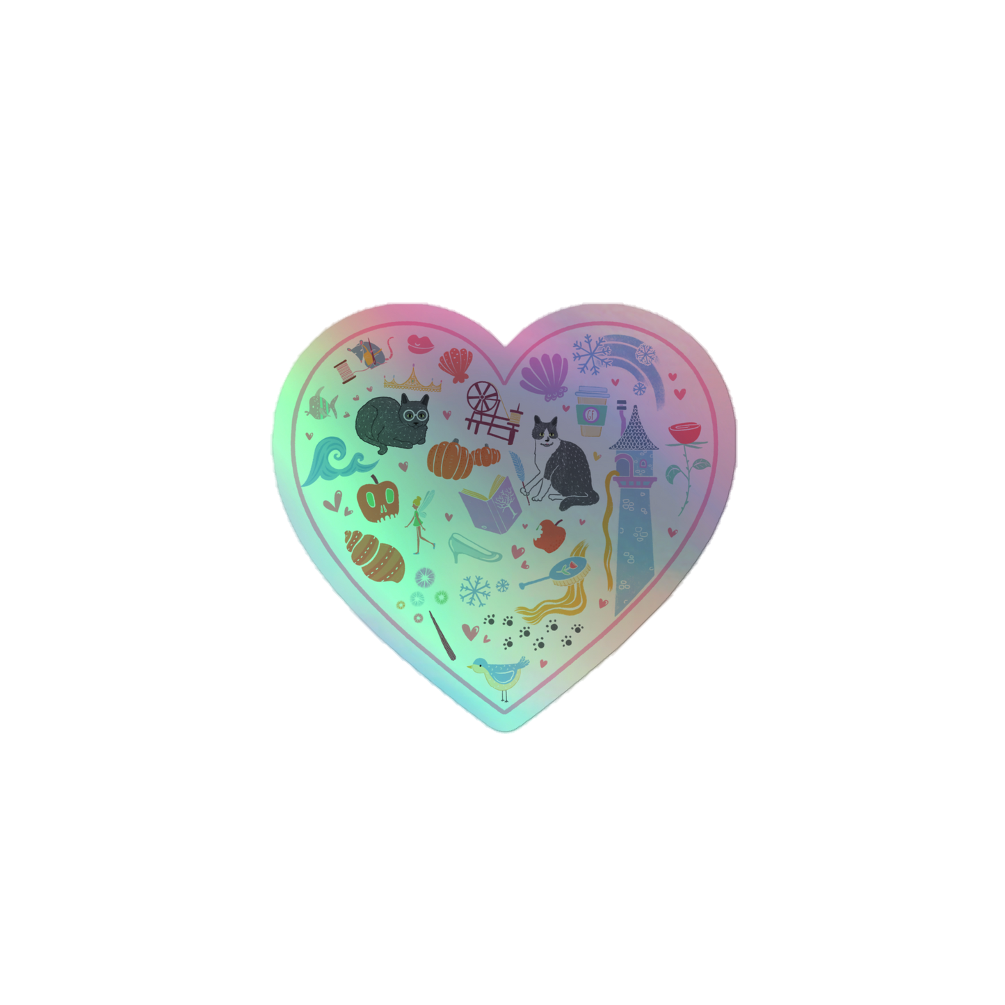 Princess Heart Holographic Sticker