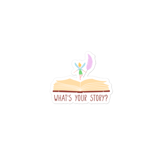 "What's your story?" Sticker